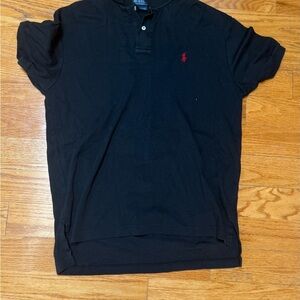 Ralph Lauren Black Polo Shirt with Red Logo